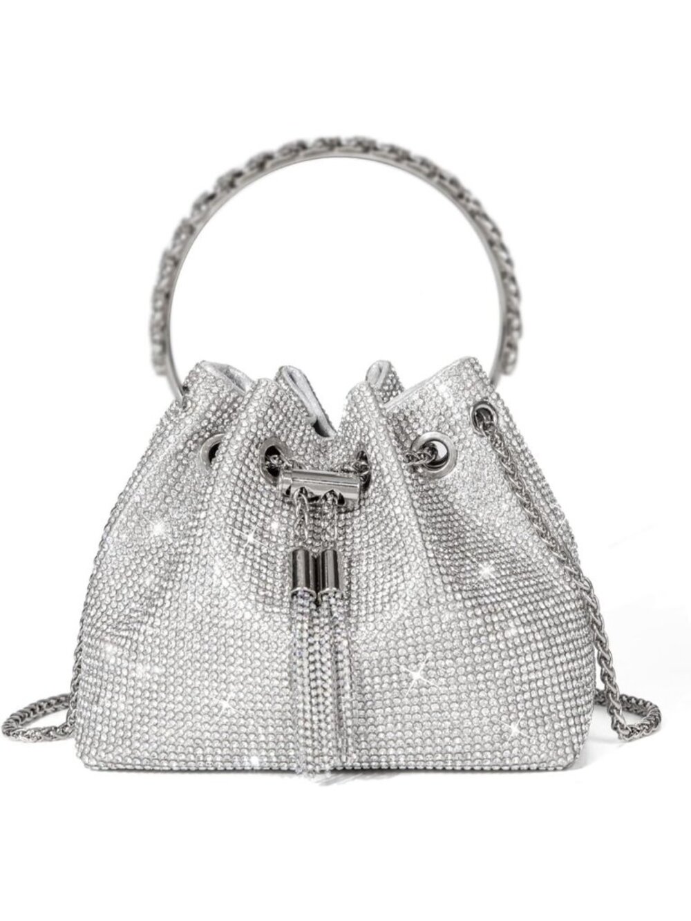 Sparkly Rhinestone Clutch Purse, Bling Evening Handbag for Parties & Events
